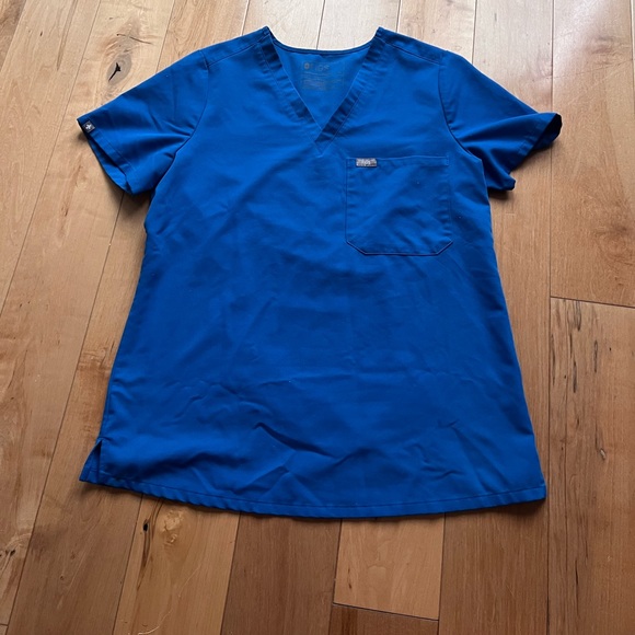 Figs Tops Figs Catarina One Pocket Scrub Top Royal Blue Medoum